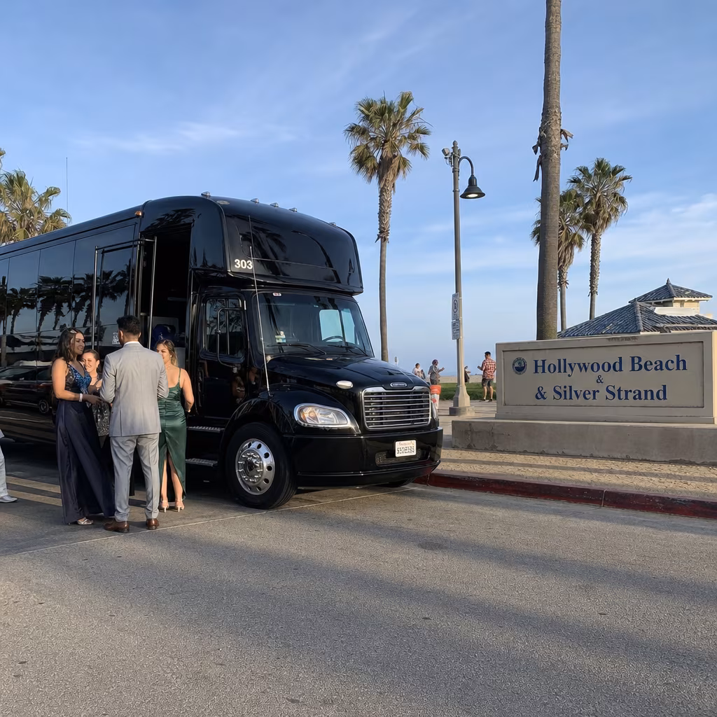 Rent a Bus to Hollywood Beach & Silver Strand