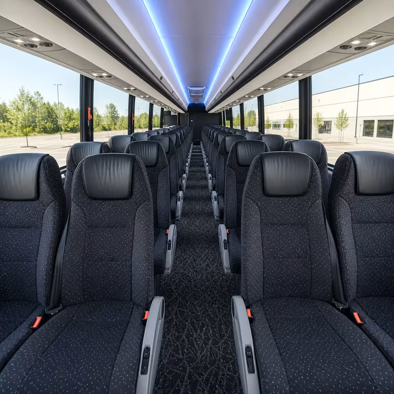 40-56 Passenger Charter Bus Interior
