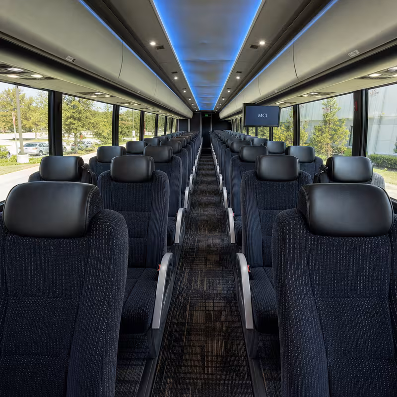 40-56 Passenger Charter Bus Interior