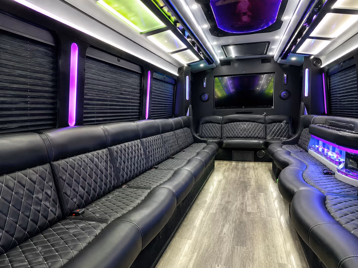 Oxnard Bachelor & Bachelorette Transportation party bus interior