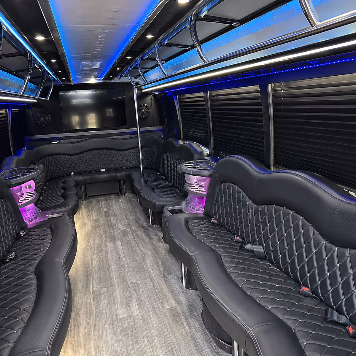 Oxnard Concert & Music Festival Transportation party bus interior