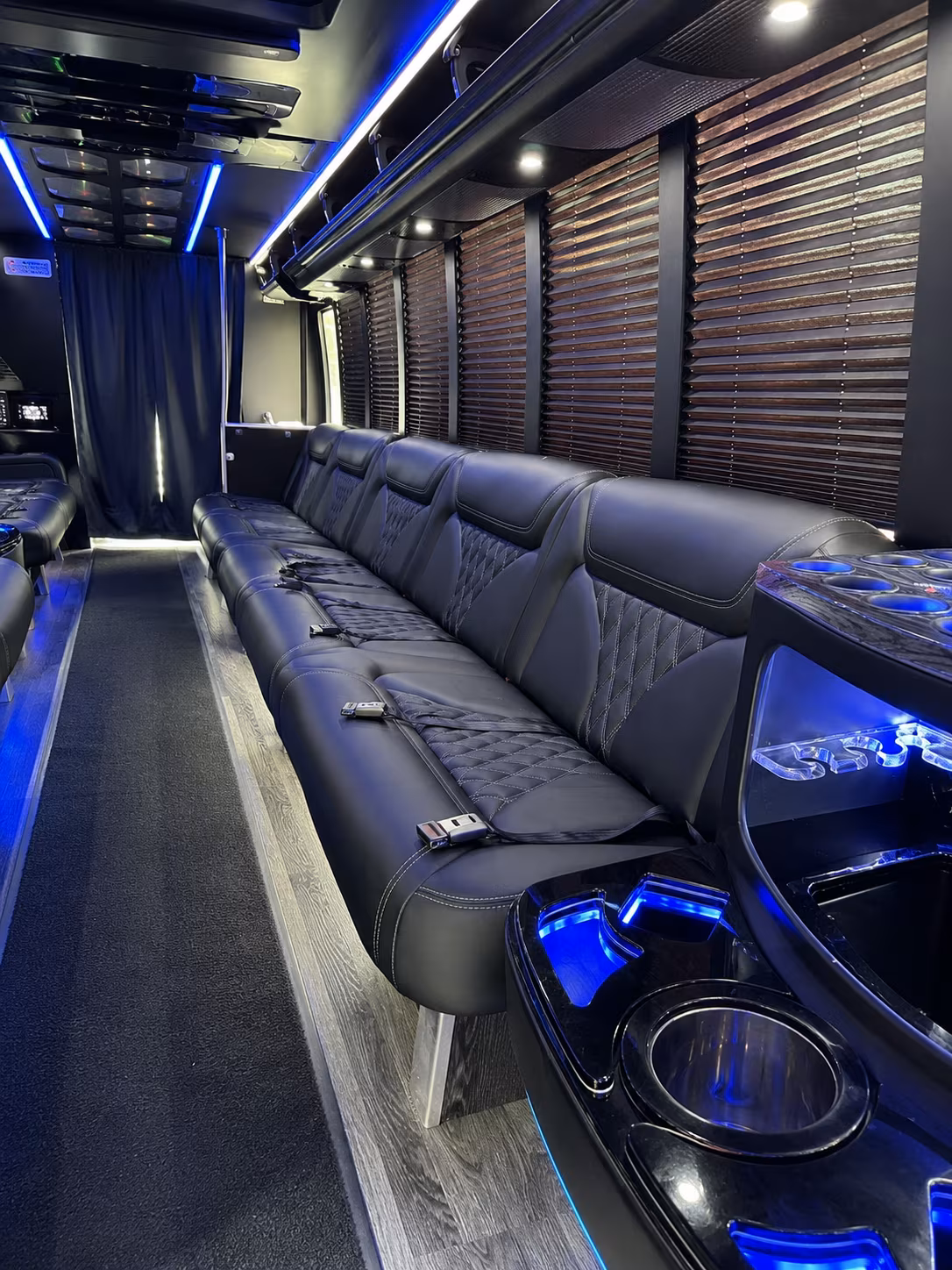 Oxnard Concert & Music Festival Transportation party bus interior