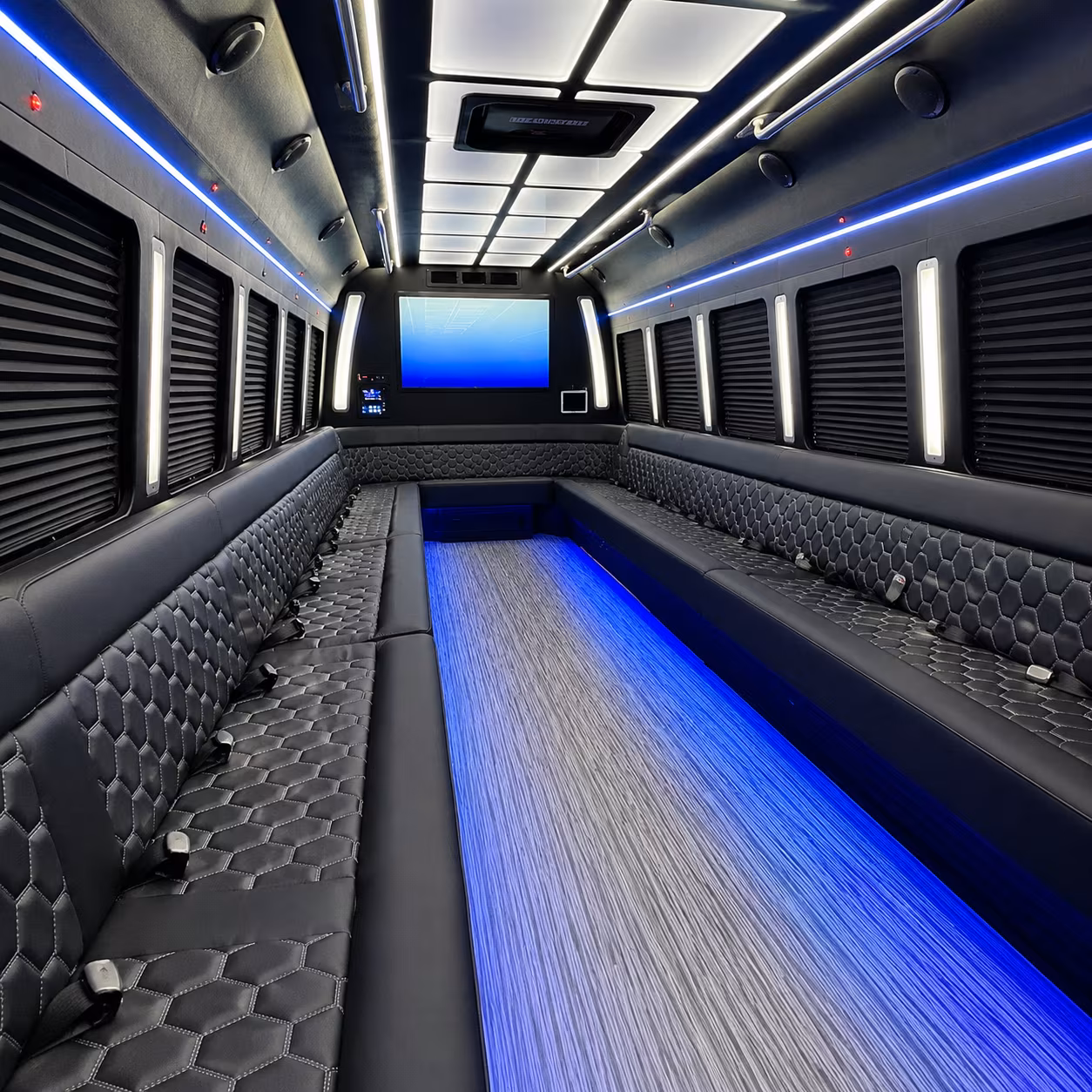 Oxnard Prom & Homecoming Transportation party bus exterior
