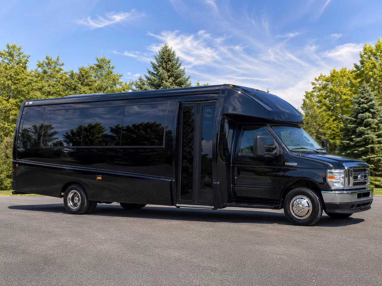 Oxnard School Event Transportation party bus exterior