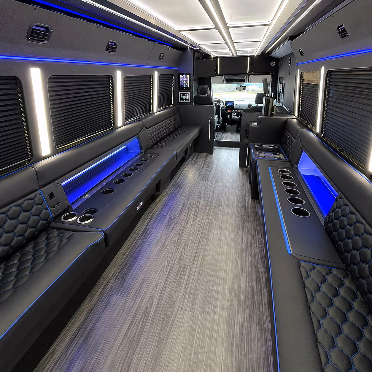 Oxnard Sporting Event Transportation party bus interior