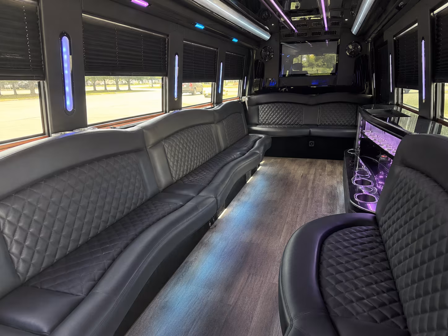 Oxnard Sporting Event Transportation party bus interior