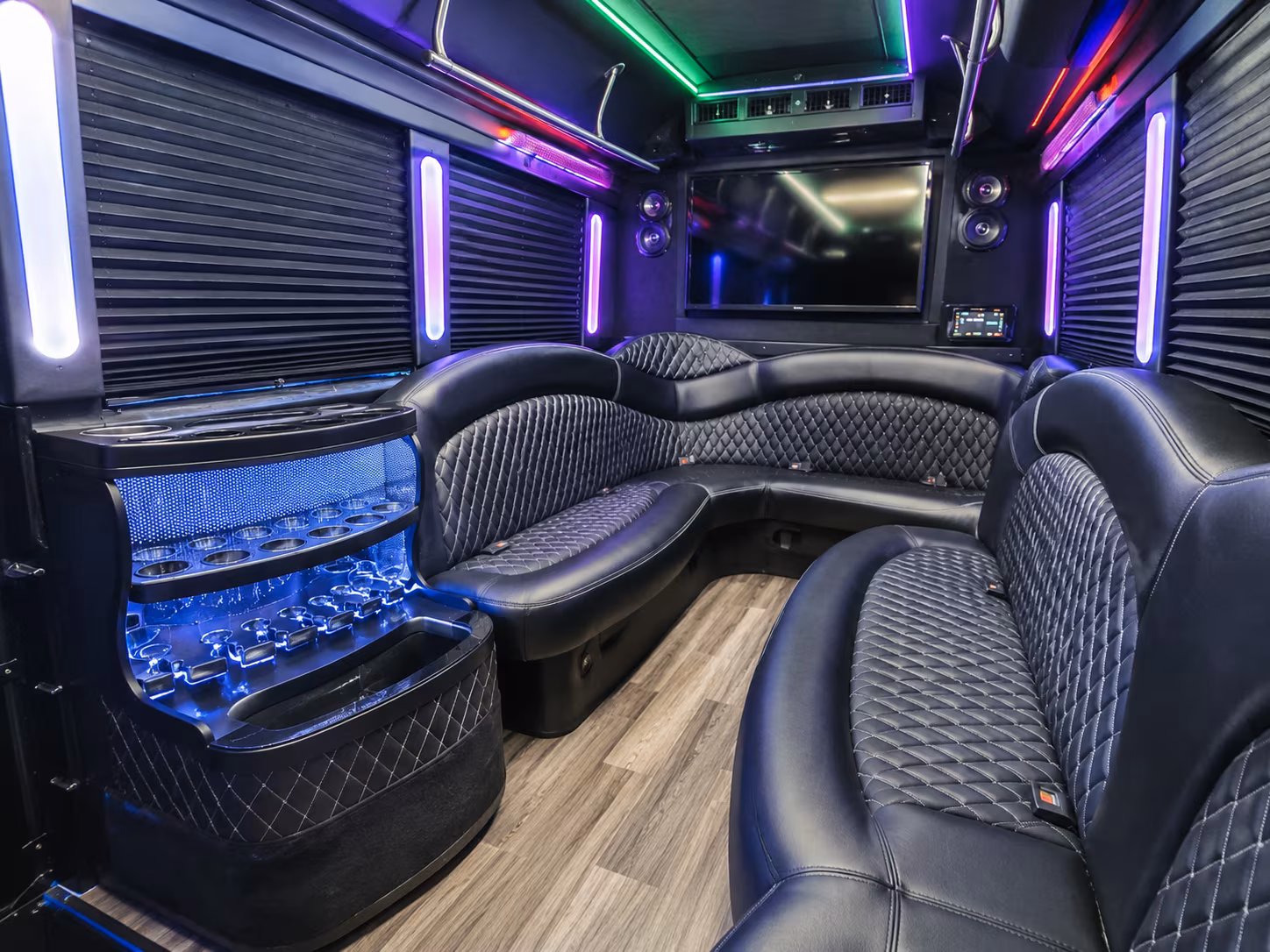 Oxnard Wedding Transportation party bus exterior