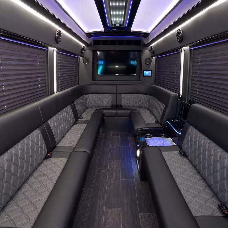 14 Passenger Sprinter Limo Interior